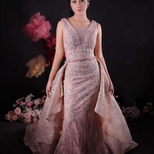 IMG_5127E Rosé Étoile Evening Gown